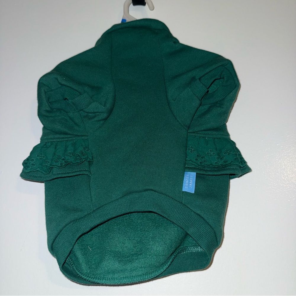 🆕 Draper James Green Dog Ruffle Sweatshirt - Picture 2 of 7